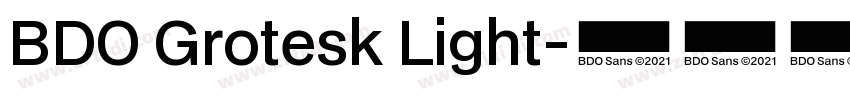 BDO Grotesk Light字体转换